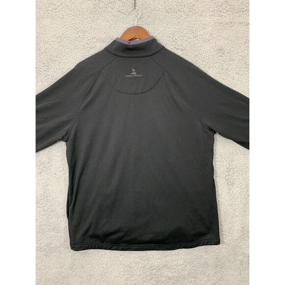 PEBBLE BEACH Large (L) Full Zip Black Red Golf Activewear Jacket Chest Pocket - Picture 7 of 12